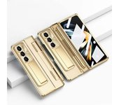 Funda De Chapado Compatible Con Samsung Galaxy Z Fold 5, Cubierta Delgada Para Pc Todo Incluido Con Soporte Para Lápiz Kickstand & S-oro