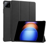 Funda De Cuero Con Tres Pliegues Y Función De Encendido Y Apagado Automático Para Xiaomi Pad 6s Pro 12.4