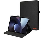 Funda De Cuero Con Textura De Tela Para Oneplus Pad Pro, Tarjetero, Funda Para Tableta, Color Negro