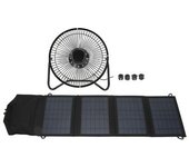 Ventilador Portátil Con Energía Solar De 14 W, Ventilador De Teléfono Con Carga Usb Dual De 8 Pulgadas Para Picnic Al Aire Libre