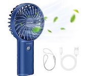 Mini Ventilador De Mano Con Banco De Energía De 5200 Mah, Ventilador Usb Portátil Con Ventilador Eléctrico Personal Recargable, 3 Velocidades