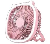 Ventilador De Camping Recargable Con Linterna Led - Ventilador Portátil Para Tiendas De Campaña Al Aire Libre (rosa)