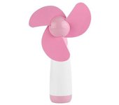 Mini Ventilador Portátil De Mano, Alimentado Por Dos Pilas Aa, Para El Hogar, La Oficina, Los Viajes, Color Rosa