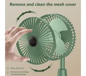 Ig Mini Ventilador De Mano, Ventilador Personal Portátil Ajustable Usb Verde