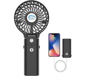 Mini Ventilador Portátil, Ventilador De Mano, Batería Recargable Por Usb, 3 Velocidades, Ventilador De Escritorio Pequeño Plegable De 180 °,