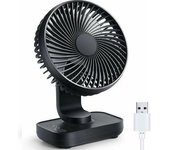 Ventilador De Escritorio Pequeño, Ventilador Portátil Silencioso, Ventilador Personal Recargable, 4 Velocidades