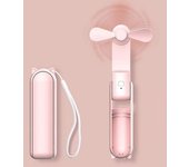 Mini Ventilador De Mano Portátil 3 En 1, Ventilador De Bolsillo Con Batería Recargable Por Usb, Banco De Energía Y Linterna