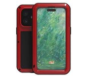Funda Protectora De Pantalla De Vidrio Templado Para Iphone 16, Carcasa De Metal Y Silicona, Color Blanco