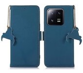 Cmai2 Funda Tipo Billetera Con Soporte Y Autoabsorción De Cuero Con Grano De Lichi Para Iphone Se (2020)/se (2022)/8/7 De 4,7 Pulgadas, Color Azul