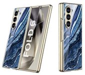 Funda Para Samsung Galaxy Z Fold6 5g Con Diseño De Mármol Galvanizado Y Cubierta De Pc Para Teléfono, Estilo M
