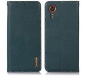 Funda Khazneh Para Samsung Galaxy Xcover 7 Funda De Piel De Vaca Auténtica Con Soporte Para Billetera Para Teléfono-green