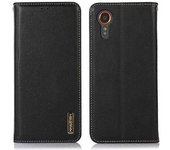 Funda Khazneh Para Samsung Galaxy Xcover 7 Funda De Piel De Vaca Auténtica Con Soporte Para Billetera Para Teléfono-black