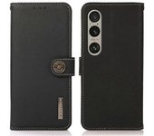 Funda Tipo Cartera Para Sony Xperia 1 Vi Con Bloqueo Rfid De Piel Auténtica, Color Negro