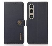 Funda Tipo Cartera Para Sony Xperia 1 Vi Con Bloqueo Rfid De Piel Auténtica, Color Azul