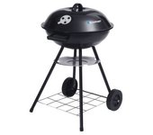 Barbacoa De Carbón Sobre Ruedas Soporte De Barbacoa Redondo Carro De Barbacoa Con Estante Inferior Barbacoa De Jardín 41cm De Diámetro