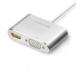 Adaptador Ugreen 50317 Cm162 2in1 Type-c A Hdmi Vga Para Huawei Mate40/p50 Samsung S20