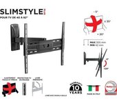 Meliconi 480972 Soporte De Pared Inclinable Y Giratorio Para Tv Sp 400sr Plus Para Tv De 40 '' A 82 '' (101-208 Cm)