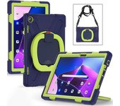Funda Para Tableta Lenovo Tab M10 (gen 3) Tb-328fu/tb-328xu Con Soporte Giratorio Y Funda Híbrida De Silicona Anticaídas Para Pc Y Correa Para El
