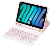 C06b Para Ipad Mini (2021) Funda Protectora Antiarañazos Con Teclado Bluetooth Soporte A Prueba De Golpes Funda De Cuero Con Ranura Para Bolígrafo