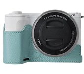 Estuche Grande Con Recorte Para Cámara Sony Alpha Zv-e10 Ii, Funda Protectora De Cuero De Vaca Genuino
