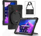 Funda Para Tableta Lenovo Tab M10 (gen 3) Tb-328fu/tb-328xu Con Soporte Giratorio Y Funda Híbrida De Silicona Anticaídas Para Pc Y Correa Para El