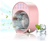 Aire Acondicionado Portátil, Miniventilador, Enfriador De Aire, Miniaire Acondicionado Recargable Rosa