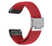 Correa Solo Loop Ajustable Trenzada Para Garmin Fenix 7 - Solar Edition Rojo