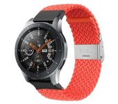 Correa Solo Loop Ajustable Trenzada Para Garmin Forerunner 955 Solar Naranja