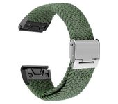 Correa Solo Loop Ajustable Trenzada Para Garmin Instinct 2 Solar Verde