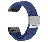 Correa Solo Loop Ajustable Trenzada Para Garmin Tactix Delta - Solar Edition With Ballistics Azul
