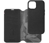 Funda De Piel Para Iphone 15 Plus Funda Desmontable Cartera Decoded Negro