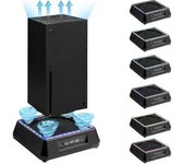 Ventilador De Refrigeración Compatible Con Xbox Series X Con Luz Led Rgb, Soporte De Refrigeración Xbox Series X Con Velocidad Ajustable De 3 Niveles