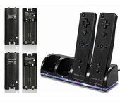 Wii Gamepad Cargador De Batería Dock Control Remoto Accesorios Para Juegos