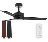 Ventilador De Techo Negro Luz Led 118cm | Universalblue