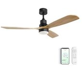 Ventilador De Techo Madera Y Base Negra Silencioso | Universalblue