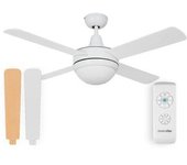 Ventilador De Techo Blanco-marrón Aspas Reversibles 106 Cm | Universalblue
