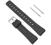 Ociodual Correa De Repuesto Silicona Pasadores Metal Compatible Con Reloj Casio F91w F-91w Negro