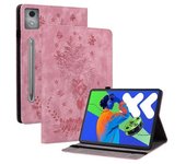 Funda Para Lenovo Tab P12 Pro 12.7 2025/xiaoxin Pad Pro 12.7 (2025), Tarjetero, Funda De Piel Antiarañazos Con Estampado De Flores Rosas, Color Rosa