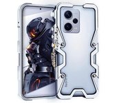 Funda Protectora De Aleación De Aluminio Para Xiaomi Redmi Note 12 Pro+ 5g, Con Brazo Mecánico, Color Plateado