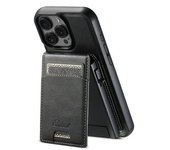 Funda Magnética Con Textura Cerosa Y Ranuras Para Tarjetas Para Iphone 16 Pro Max, Funda Trasera De Cuero
