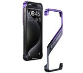 Funda Para Iphone 15 Pro Sin Marco, Carcasa De Aleación De Aluminio En Forma De S Con Soporte, Color Morado