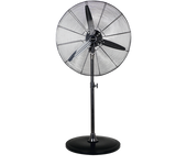 Bastilipo - Tornado Ventilador Industrial De Pie, 160 W, Acero Inoxidable, 3 Velocidades, Negro