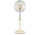 Bastilipo - Palma Ventilador De Pie Redondo, 50 W, Acero Inoxidable, 3 Velocidades, Vainilla
