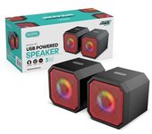 Altavoz Multimedia Rgb Iluminación 2.0 - Rojo Ma805-rd