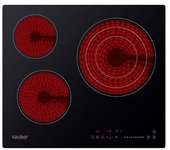 Vitroceramica Independiente Radiantes Sauber Sev-01 3 Zonas Coccion Ancho 60 Cm
