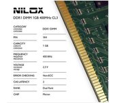 Memoria Ddr1 Nilox Dimm 1gb 400mhz Cl3