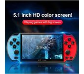 Consola Retro Portatil X7 Plus 5,1" 10.000 Juegos *clasicos*retro*, Azul + Rojo, Envio 24h , Nuevo