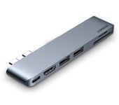 Adaptador Ugreen 80856 Cm380 6in1 Type-c A Thunderbolt3 Hdmi 2usb3.0 Sd/tf Pd100w Para Macbookpro/air