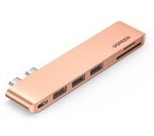 Adaptador Ugreen 80553 Cm251 6in1 Thunderbolt3 Sd/tf 3usb3.0 Para Macbookpro/air