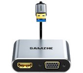 Adaptador Samzhe Uhg2021 2in1 Usb A Hdmi Vga